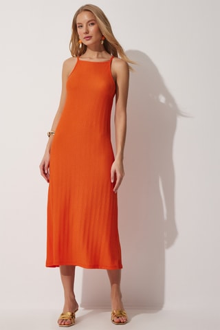Vestido midi - Naranja