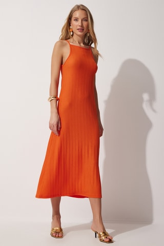 Vestido midi - Naranja