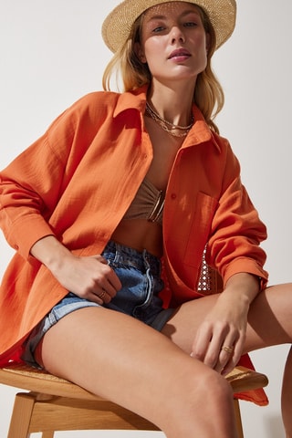 Camisa oversize - Naranja