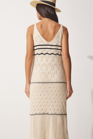 Vestido midi - Nude