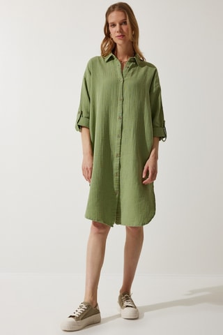 Vestido camisero - Verde