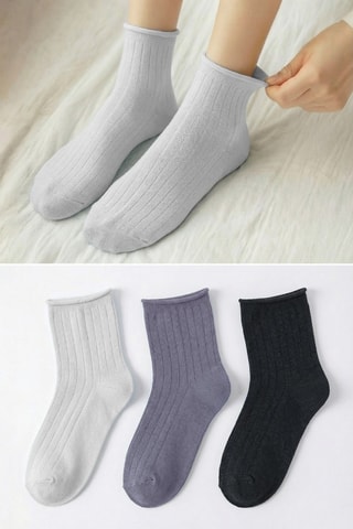 3 pares de calcetines - Gris y negro