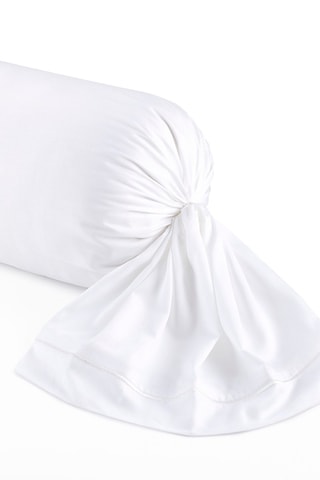 Taie de traversin Dobby stripe woven - Blanc