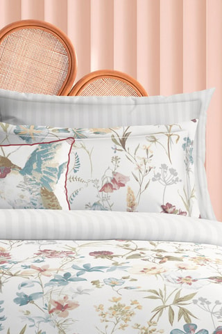 Taie de traversin Dobby stripe woven - Blanc