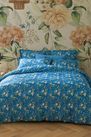 Taie de traversin Jardin de Fleurs - Bleu
