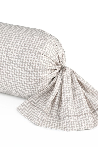 Taie de traversin en satin de coton 80 fils/cm² - Taupe