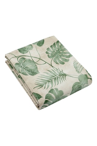 Nappe rectangulaire anti-tâche Forêt de feuilles - Taupe - 140 x 250 cm