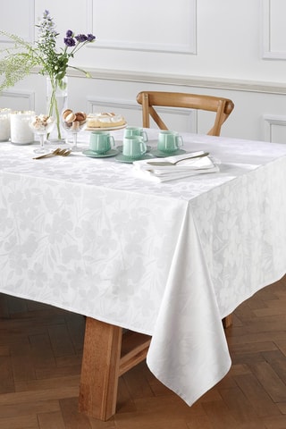 Nappe rectangulaire Petit Chênes 
Blanc