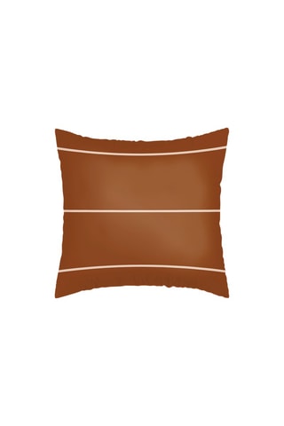 2 taies d'oreiller en satin de coton 80 fils/cm² Camille - Marron