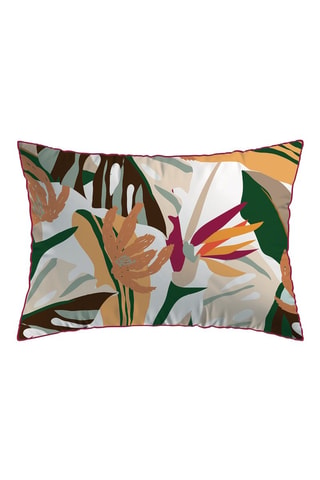 2 taies d’oreiller réversibles en satin de coton 80 fils/cm² Papagayo - Blanc et noir