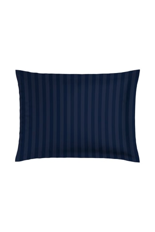 2 taies d'oreiller en satin de coton 80 fils/cm² Nuit florale - Bleu foncé