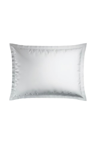 2 taies d'oreiller en satin de coton 79 fils/cm² Dobby Stripe - Blanc