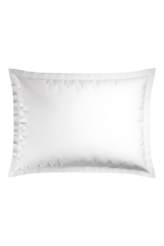2 taies d'oreiller en satin de coton Nice Blanc