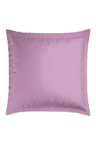 2 taies d'oreiller en satin de coton 80 fils/cm² - Fleurs sauvages - Blanc et rose