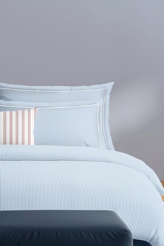 Parure de couette en coton 80 fils/cm² Nantes - Bleu clair