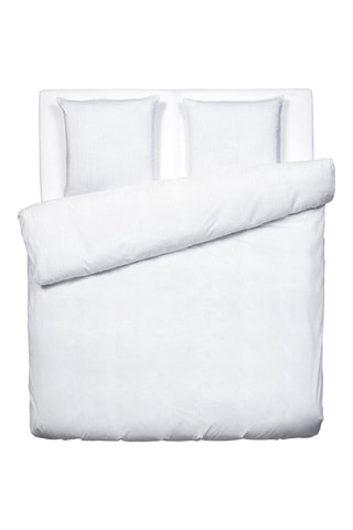 Parure de couette en gaze de coton Jacquard - Blanc