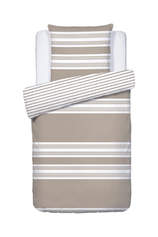 Parure de couette en satin de coton 80 fils/cm² Lena - Taupe