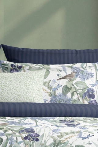 Parure de couette Jardin d'Eden - Bleu et blanc