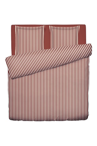 Parure de couette en satin de coton 80 fils/cm² Ysaline - Rouge
