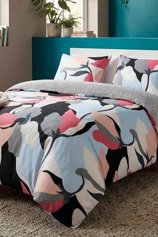 Parure de couette en satin de coton 80 fils/cm² - Bleu clair