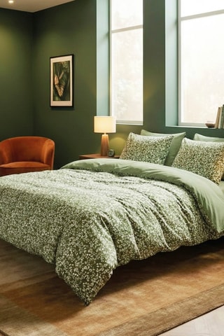 Parure de couette en satin de coton 80 fils/cm² - Vert
