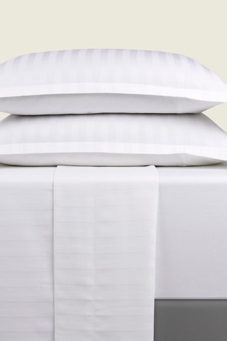 Parure de draps Dobby stripe woven - Blanc