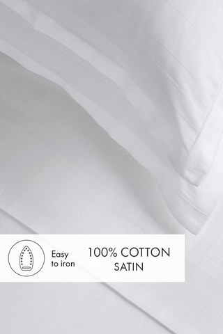 Parure de draps Dobby stripe woven - Blanc