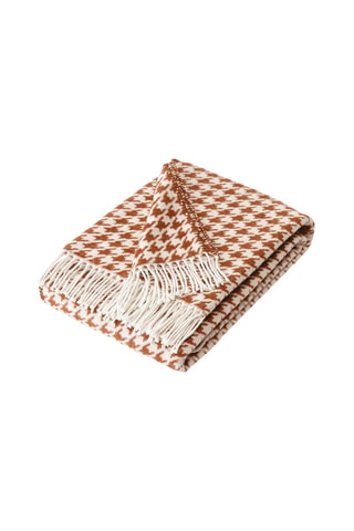 Plaid Pied-de-Poule Marron - 130 x 170 cm