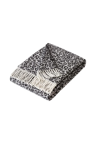 Plaid Leopard Noir et gris foncé - 130 x 170 cm