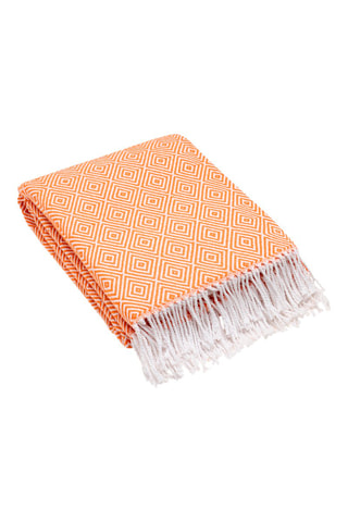Plaid tissé Venise - Orange - 130 x 180 cm