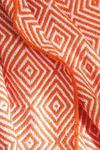 Plaid tissé Venise - Orange - 130 x 180 cm