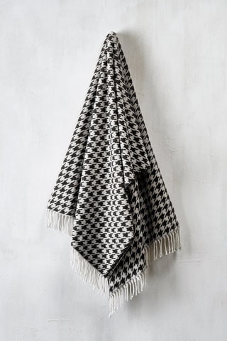 Plaid Pied-de-Poule Noir et blanc - 130 x 170 cm