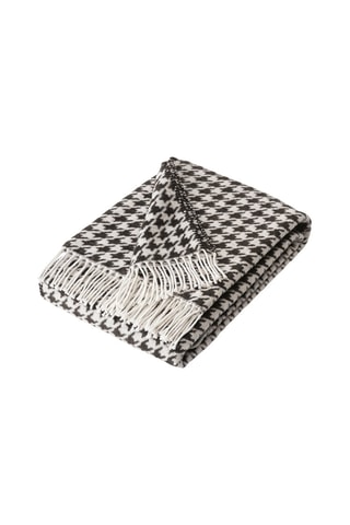 Plaid Pied-de-Poule Noir et blanc - 130 x 170 cm