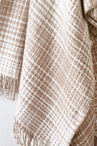 Plaid Tartan Waffle Taupe - 130 x 170 cm