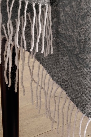 Plaid en laine et cachemire Illusion tropicale -
Gris - 130 x 180 cm