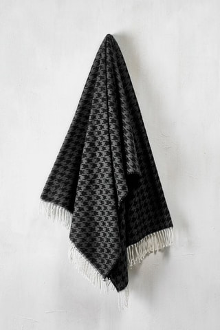 Plaid Pied-de-Poule Noir et gris foncé - 130 x 170 cm