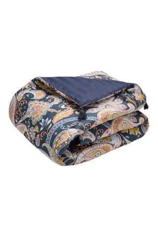Édredon en satin de coton 80 fils/cm² Boteh - Bleu foncé