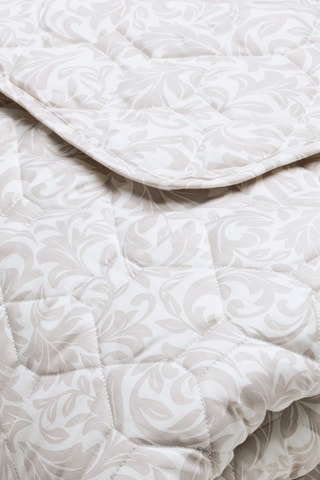 Couvre-lit XL en satin de coton 80 fils/cm² Damask Floralia - Taupe