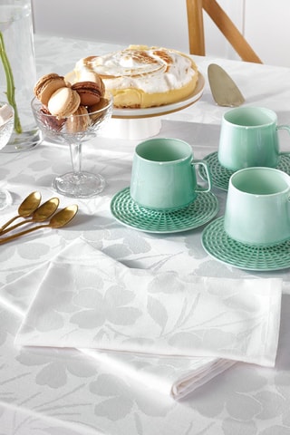 4 serviettes de table Petit Chênes Blanc -
Blanc