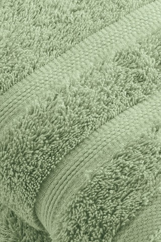 2 serviettes de toilette Vague - Vert amande - 50 x 100 cm