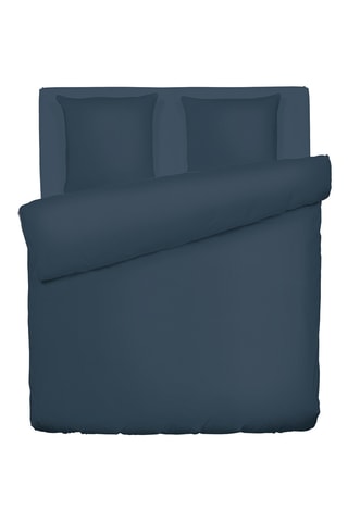 Parure de couette en gaze de coton 43 fils/cm² - Bleu foncé