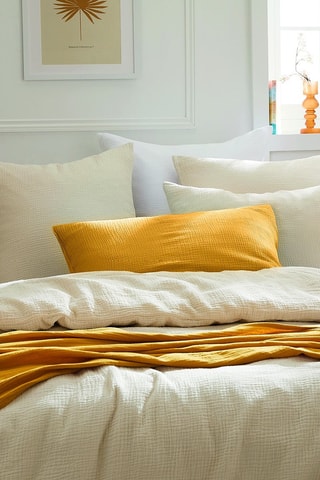 Parure de couette en gaze de coton 43 fils/cm² - Beige