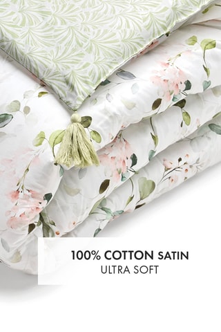 Edredon en satin de coton - Blanc et vert