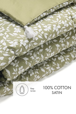 Couvre-lit en satin de coton 47 fils/cm² - Vert