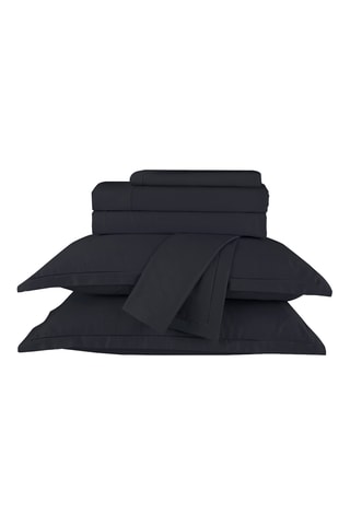 Parure de draps en satin de coton - Bleu marine