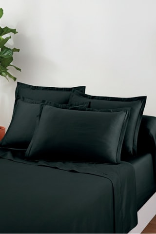 Parure de draps en satin de coton - Noir