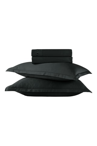 Parure de draps en satin de coton - Noir