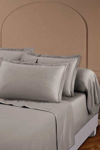 Parure de draps en satin de coton - Gris