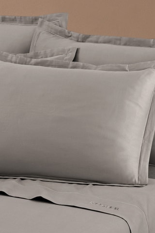 Parure de draps en satin de coton - Gris