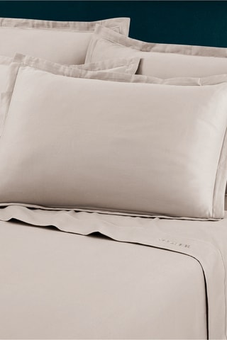 Parure de draps en satin de coton - Beige